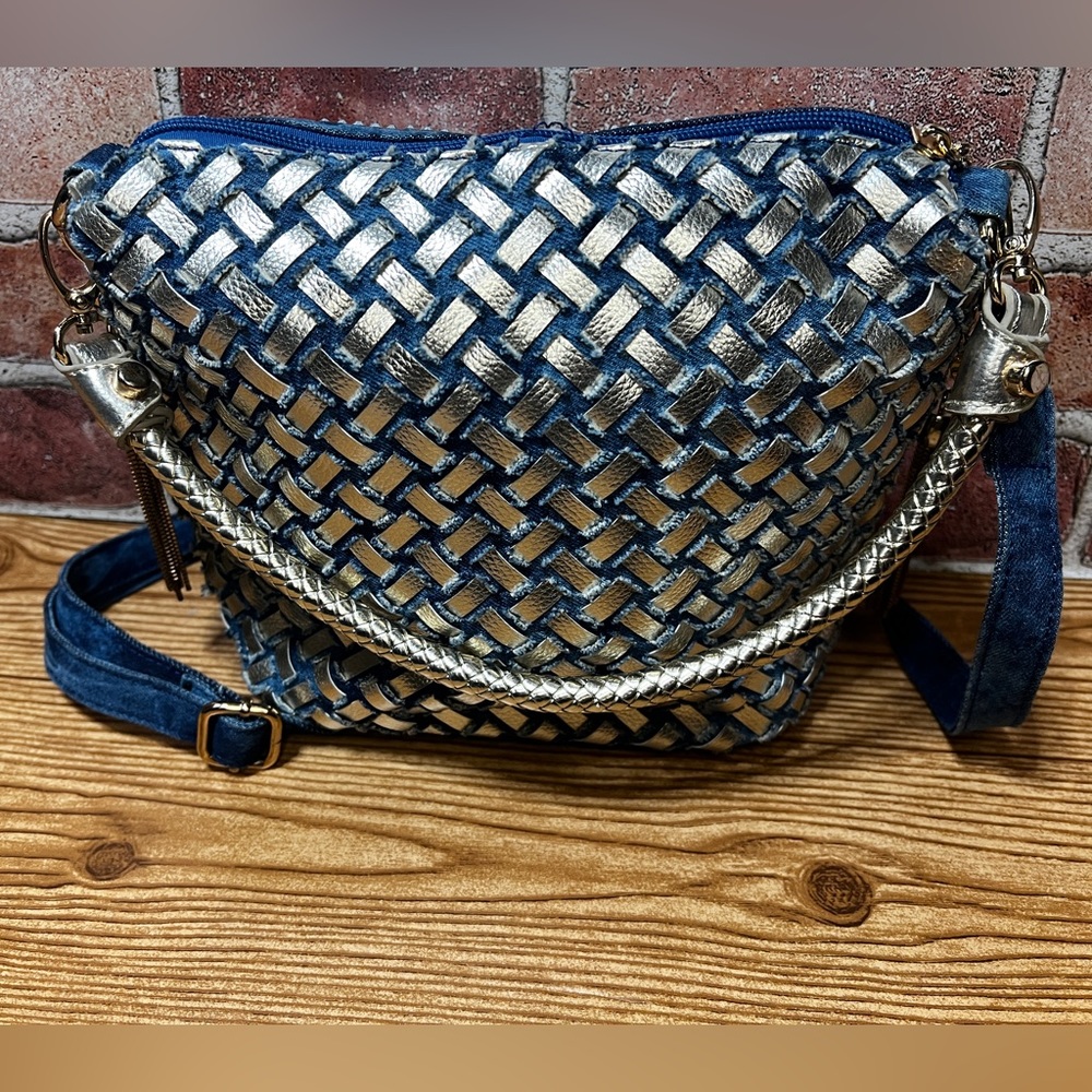 Denim & Rhinestone Handbag - Picture 12 of 14
